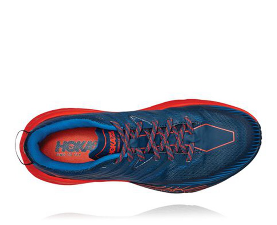 Tenis Trail Hoka One One Masculino Azuis/Vermelhas - Speedgoat 4 - 839-VQOTGF